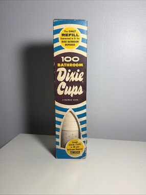 Vintage 1960's Dixie Bathroom Cup 3oz Dispenser Refill Antique Rare